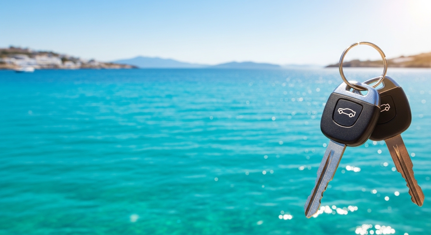 A fleet of rental cars available from local companies in Naxos